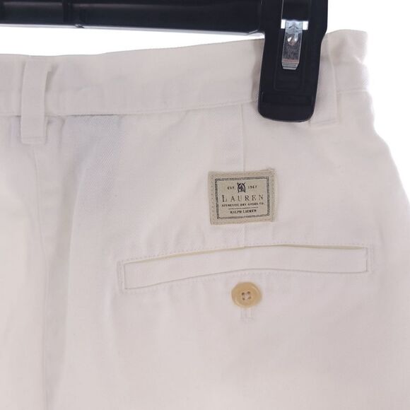 Lauren Ralph Lauren Women's Size 4 Solid White Cotton Shorts - Picture 4 of 6